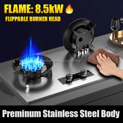 Dapur Gas Tanam Flexible Flip-Up Infrared Stainless Steel Built-in Hob with Safety Device (8.5kW) 煤气炉 Dapur Gas Tanam Flexible Flip-Up Infrared Stainless Steel Built-in Hob with Safety Device (8.5kW) 煤气炉