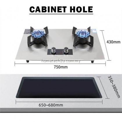 Dapur Gas Tanam Flexible Flip-Up Infrared Stainless Steel Built-in Hob with Safety Device (8.5kW) 煤气炉 Dapur Gas Tanam Flexible Flip-Up Infrared Stainless Steel Built-in Hob with Safety Device (8.5kW) 煤气炉