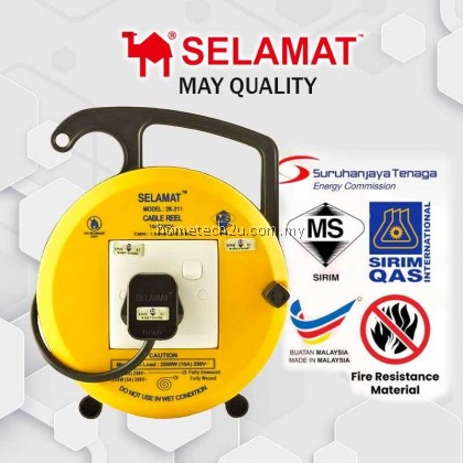 SELAMAT Heavy Duty Extension Roller Cable Reel Plug Wire Heavy Duty Extension Bulat Extantion Cord SELAMAT Heavy Duty Extension Roller Cable Reel Plug Wire Heavy Duty Extension Bulat Extantion Cord