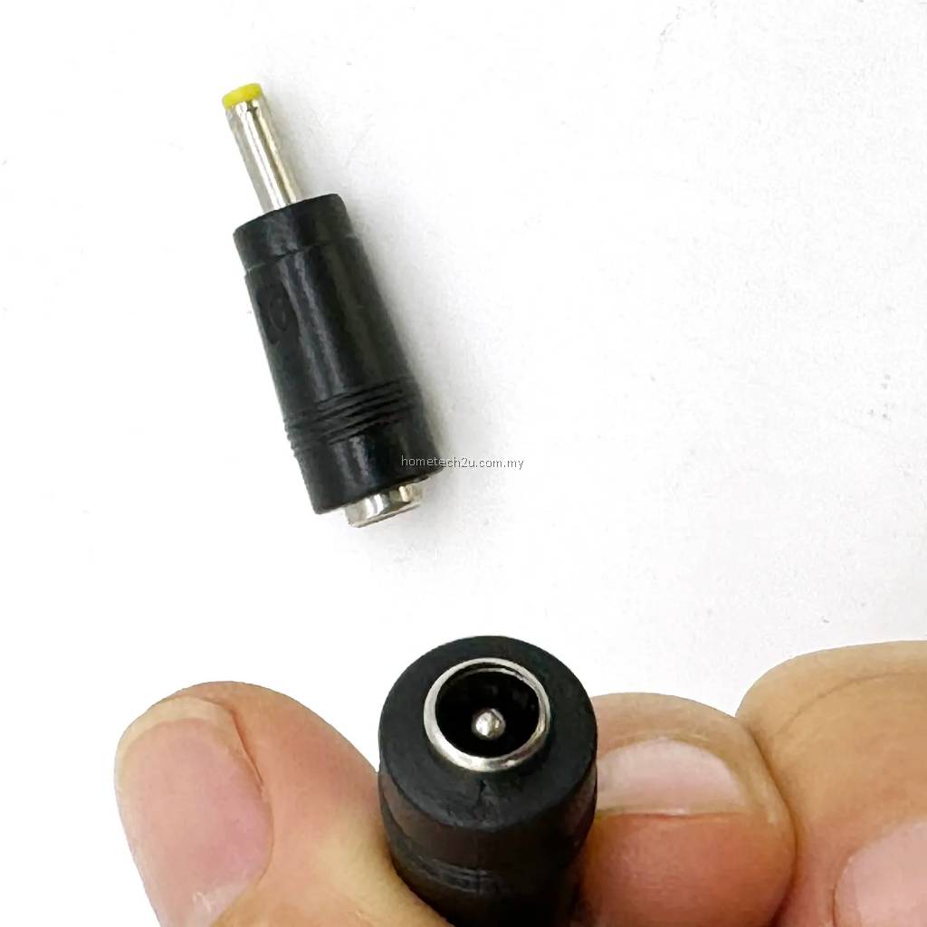 Adattatore DC Da Spina 4.0x1.7mm A Jack Femmina 5.5x2.1mm – Connettore Di Alimentazione In Metallo E Plastica, Nero