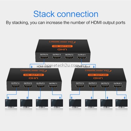 1 HDMI to 4 HDMI Output-Compatible Splitter Amplifier 1080P 4K Display Converter for HDTV, DVD, PS3, Xbox, HD Switch 1 HDMI to 4 HDMI Output-Compatible Splitter Amplifier 1080P 4K Display Converter for HDTV, DVD, PS3, Xbox, HD Switch