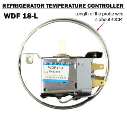 Eilumduo 2-Pack Refrigerator Thermostat - Universal WDF18-L 3-Pin Temperature Controller For Freezers & Fridges