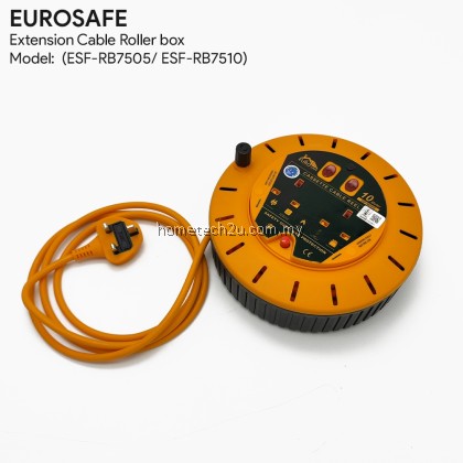 Eurosafe Cassette Extension Reel 5m/10m, Full Copper, 13A 240V, Overload Protection, Durable, Easy Wind, Impact-Resistan Eurosafe Cassette Extension Reel 5m/10m, Full Copper, 13A 240V, Overload Protection, Durable, Easy Wind, Impact-Resistan