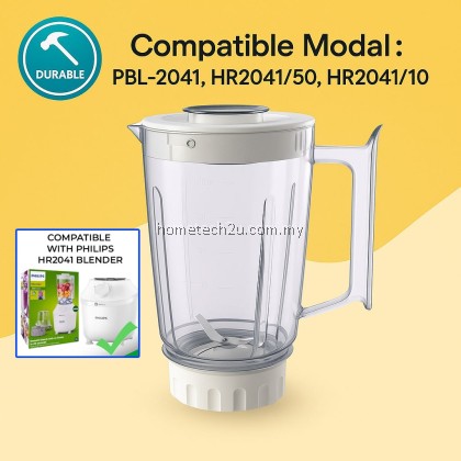 Blender Accessories Philips Jug Compatible Model HR2041/10 HR2041/50 Multi Brand PBL-2041-JUG Balang Jar untuk Pengisar Blender Accessories Philips Jug Compatible Model HR2041/10 HR2041/50 Multi Brand PBL-2041-JUG Balang Jar untuk Pengisar
