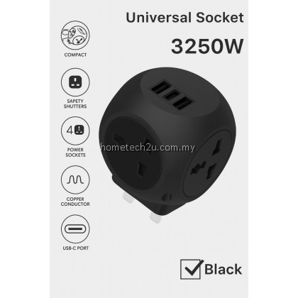 4Way Adapter Universal Socket Power Socket Extension Adapter Type C Plug Socket USB Port Plack Soket Extension Socket