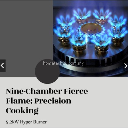 Isonic Stainless Steel Double Burner Gas Stove IGB-8080SS | 5.2kW Hyper Burner | Automatic Ignition | Easy Clean Design