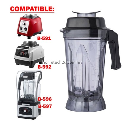 Jug For Butterfly 2.5L Commercial Blender Jug Blade Knife Replacement Set Spare Parts For B-591 B-592 B-596 B-597 Jug For Butterfly 2.5L Commercial Blender Jug Blade Knife Replacement Set Spare Parts For B-591 B-592 B-596 B-597