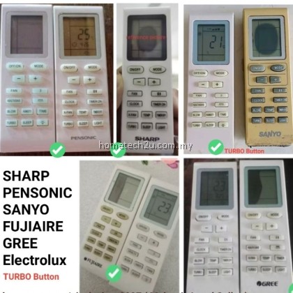 Universal Aircond Remote Control for Sharp Gree Fujiaire Sanyo Electrolux Pensonic OEM Replacement Air Conditioner Universal Aircond Remote Control for Sharp Gree Fujiaire Sanyo Electrolux Pensonic OEM Replacement Air Conditioner