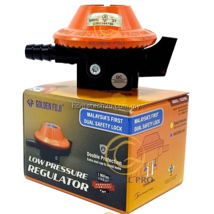 Golden Fuji 182DPDL LPG Low Pressure Gas Regulator | Dual Safety Lock | Extra Seal Cap | Sirim Approved Malaysia Golden Fuji 182DPDL LPG Low Pressure Gas Regulator | Dual Safety Lock | Extra Seal Cap | Sirim Approved Malaysia