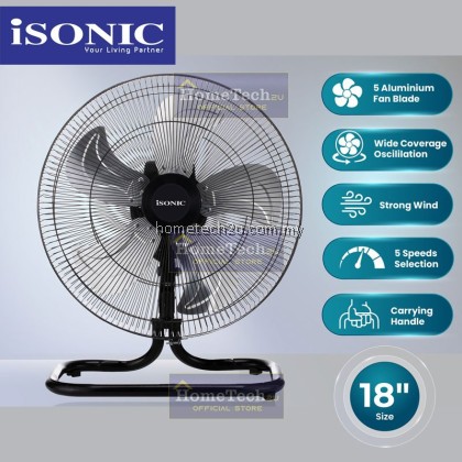 iSONIC 18” Industrial Floor Fan IFF-1805 | 5 Aluminium Blades | Strong Wind | 5-Speed Control | Wide iSONIC 18” Industrial Floor Fan IFF-1805 | 5 Aluminium Blades | Strong Wind | 5-Speed Control | Wide