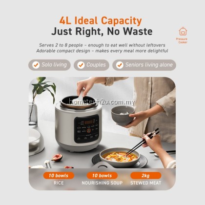 Joyoung Compact Pressure Cooker JPC-4HP28 | 4L Capacity | 70kPa High Pressure | 14 Safety Protections Joyoung Compact Pressure Cooker JPC-4HP28 | 4L Capacity | 70kPa High Pressure | 14 Safety Protections