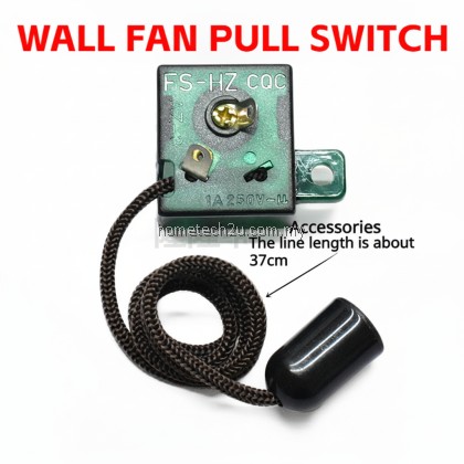 Universal Fan Pull Switch | Pull Cord Toggle | Wall-Mounted Electric Fan Accessory | Suis Tarik Kipas