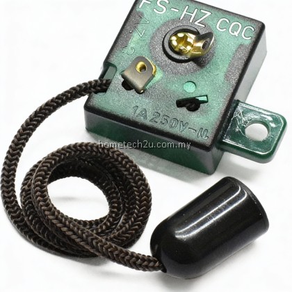 Universal Fan Pull Switch | Pull Cord Toggle | Wall-Mounted Electric Fan Accessory | Suis Tarik Kipas