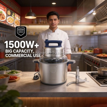 Homelux Commercial Food Chopper & Meat Grinder HMG-6L / 8L / 12L | Stainless Steel | 1200W–1800W