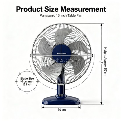 Panasonic 16” Table Fan F-MN40JVBBH / F-MN40JVBNH | 3-Speed | 5-Blade | Thermal Safety Fuse Panasonic 16” Table Fan F-MN40JVBBH / F-MN40JVBNH | 3-Speed | 5-Blade | Thermal Safety Fuse