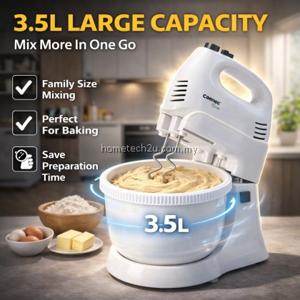 Cornell 3.5L Stand Mixer 300W Powerful Kitchen Dough Mixer Rotatable Bowl 5 Speed Turbo Baking Mixer With Dough Hooks Cornell 3.5L Stand Mixer 300W Powerful Kitchen Dough Mixer Rotatable Bowl 5 Speed Turbo Baking Mixer With Dough Hooks