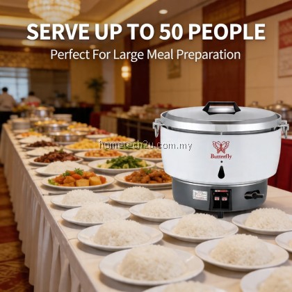 Butterfly Commercial Gas Rice Cooker 10L Heavy Duty LPG Rice Cooker For Restaurant Catering Kantin 50 Pax Butterfly Commercial Gas Rice Cooker 10L Heavy Duty LPG Rice Cooker For Restaurant Catering Kantin 50 Pax