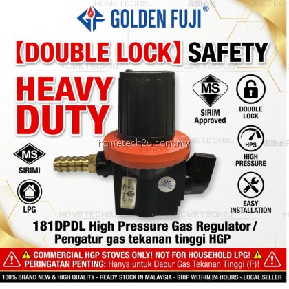 GOLDEN FUJI Double Lock 181DPDL High Pressure Gas Regulator HGP Commercial Sirim Approved Kepala Gas Pusing GOLDEN FUJI Double Lock 181DPDL High Pressure Gas Regulator HGP Commercial Sirim Approved Kepala Gas Pusing