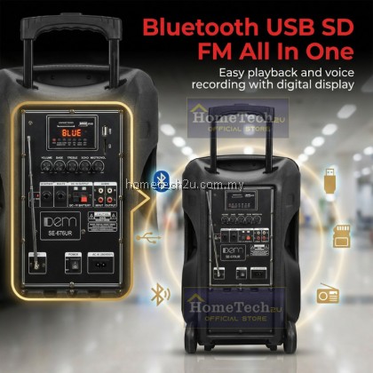 DENN Portable PA System 15 Inch Bluetooth Speaker with 2 UHF Wireless Handheld Mic portable sound system DENN Portable PA System 15 Inch Bluetooth Speaker with 2 UHF Wireless Handheld Mic portable sound system