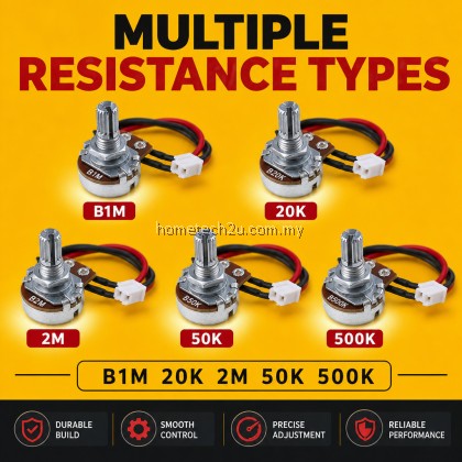 Commercial Blender Speed Control Switch Potentiometer | Variable Resistor B1M / 20K / 2M / 50K / 500K | With Wire & Pin Commercial Blender Speed Control Switch Potentiometer | Variable Resistor B1M / 20K / 2M / 50K / 500K | With Wire & Pin