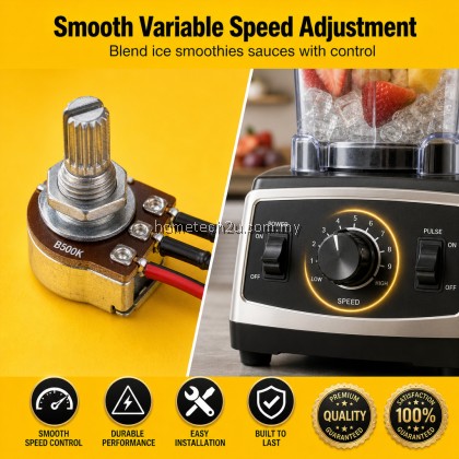 Commercial Blender Speed Control Switch Potentiometer | Variable Resistor B1M / 20K / 2M / 50K / 500K | With Wire & Pin Commercial Blender Speed Control Switch Potentiometer | Variable Resistor B1M / 20K / 2M / 50K / 500K | With Wire & Pin