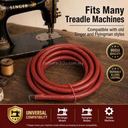 Leather Treadle Belt 183cm 72in Mesin Jahit Kaki Lama Dengan Hook Untuk Singer Flyingman Butterfly Sewing Machine Leather Treadle Belt 183cm 72in Mesin Jahit Kaki Lama Dengan Hook Untuk Singer Flyingman Butterfly Sewing Machine