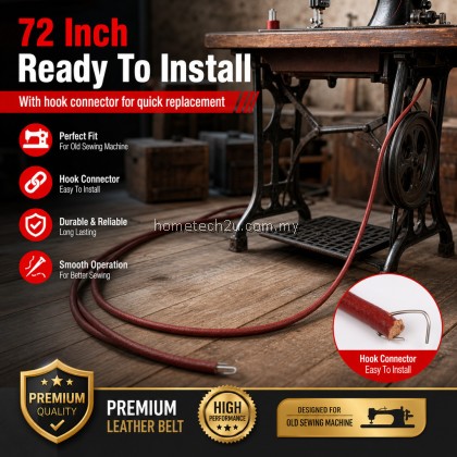 Leather Treadle Belt 183cm 72in Mesin Jahit Kaki Lama Dengan Hook Untuk Singer Flyingman Butterfly Sewing Machine Leather Treadle Belt 183cm 72in Mesin Jahit Kaki Lama Dengan Hook Untuk Singer Flyingman Butterfly Sewing Machine