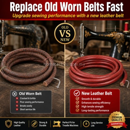 Leather Treadle Belt 183cm 72in Mesin Jahit Kaki Lama Dengan Hook Untuk Singer Flyingman Butterfly Sewing Machine Leather Treadle Belt 183cm 72in Mesin Jahit Kaki Lama Dengan Hook Untuk Singer Flyingman Butterfly Sewing Machine