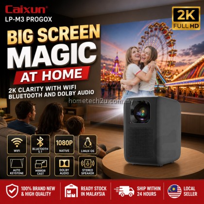 CAIXUN Projector WiFi Bluetooth USB 2K Linux LP-M3 PROGOX Auto Keystone Dolby Portable Home Cinema Projector CAIXUN Projector WiFi Bluetooth USB 2K Linux LP-M3 PROGOX Auto Keystone Dolby Portable Home Cinema Projector