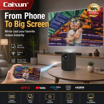 CAIXUN Projector WiFi Bluetooth USB 2K Linux LP-M3 PROGOX Auto Keystone Dolby Portable Home Cinema Projector CAIXUN Projector WiFi Bluetooth USB 2K Linux LP-M3 PROGOX Auto Keystone Dolby Portable Home Cinema Projector