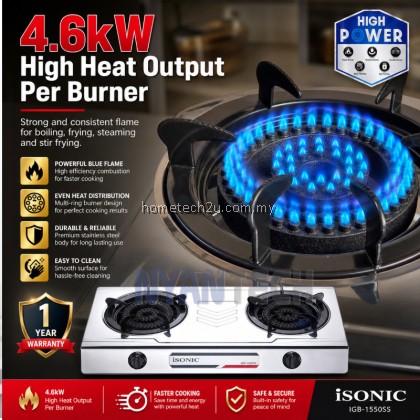 iSONIC Heavy Duty Stainless Steel Gas Stove Double Burner 4.6kW x2 Cooking Hob Cooker for Kitchen Home iSONIC Heavy Duty Stainless Steel Gas Stove Double Burner 4.6kW x2 Cooking Hob Cooker for Kitchen Home