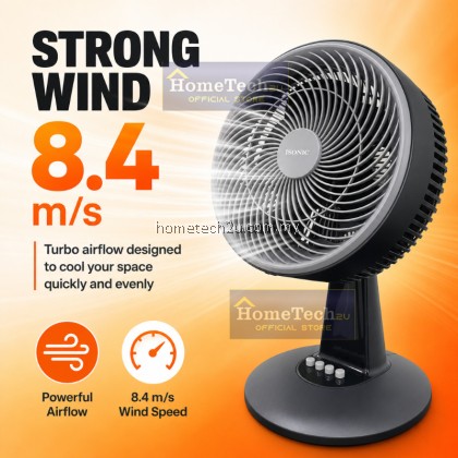 iSONIC 12 Inch Turbo Table Fan 106W Black 5 Blades 3 Speed Oscillation Adjustable Tilt Low Noise Powerful Air iSONIC 12 Inch Turbo Table Fan 106W Black 5 Blades 3 Speed Oscillation Adjustable Tilt Low Noise Powerful Air