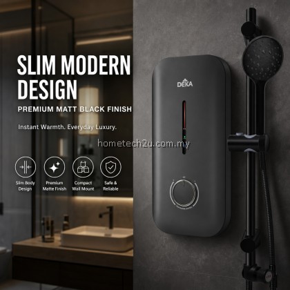 DEKA MIIZU 90 DC Pump Electric Instant Water Heater Rain Shower Hand Shower 4.5kW SIRIM Magnesium Black DEKA MIIZU 90 DC Pump Electric Instant Water Heater Rain Shower Hand Shower 4.5kW SIRIM Magnesium Black