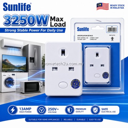 Sunlife 13A 3 Way Adapter with Safety Shutter 3 Pin Extension Plug, 250V 3250W SIRIM ST Approved Malaysia Adaptor Sunlife 13A 3 Way Adapter with Safety Shutter 3 Pin Extension Plug, 250V 3250W SIRIM ST Approved Malaysia Adaptor