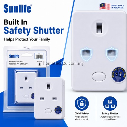 Sunlife 13A 3 Way Adapter with Safety Shutter 3 Pin Extension Plug, 250V 3250W SIRIM ST Approved Malaysia Adaptor Sunlife 13A 3 Way Adapter with Safety Shutter 3 Pin Extension Plug, 250V 3250W SIRIM ST Approved Malaysia Adaptor