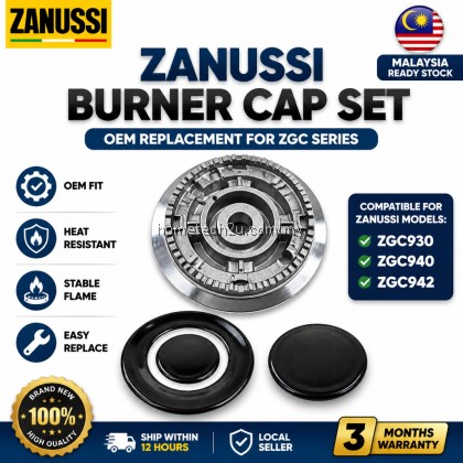 Zanussi Gas Oven Cooker Burner Ring Cap Crown ZGC930 ZGC940 ZGC942 OEM Replacement Spare Parts Set Stove Accessories