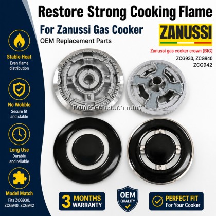 Zanussi Gas Oven Cooker Burner Ring Cap Crown ZGC930 ZGC940 ZGC942 OEM Replacement Spare Parts Set Stove Accessories