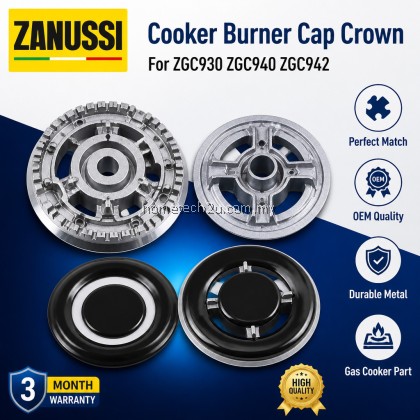 Zanussi Gas Oven Cooker Burner Ring Cap Crown ZGC930 ZGC940 ZGC942 OEM Replacement Spare Parts Set Stove Accessories