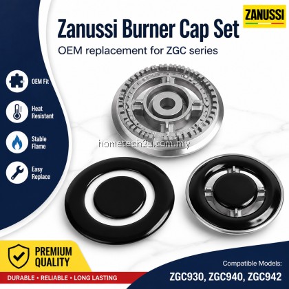 Zanussi Gas Oven Cooker Burner Ring Cap Crown ZGC930 ZGC940 ZGC942 OEM Replacement Spare Parts Set Stove Accessories