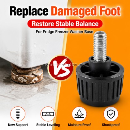 Adjustable Refrigerator Foot Pad 8mm x 15mm Screw Leveling Feet for Fridge Freezer Washing Machine Base Black Parts Adjustable Refrigerator Foot Pad 8mm x 15mm Screw Leveling Feet for Fridge Freezer Washing Machine Base Black Parts