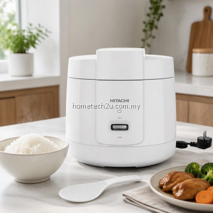 Hitachi 1.8L 10 Cups Rice Cooker RZ-S18MN W Non Stick Inner Pot Periuk Nasi Elektrik With Steamer Tray SIRIM White