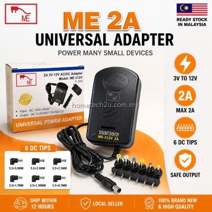 ME 2A Universal AC DC Power Adapter 3V 5V 6V 7.5V 9V 12V Multi Voltage Charger with 6 Tips for Router LED Speaker ME 2A Universal AC DC Power Adapter 3V 5V 6V 7.5V 9V 12V Multi Voltage Charger with 6 Tips for Router LED Speaker