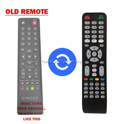 Replacement Remote Control for SINGER LCD LED TV, No Setup Required Ready to Use, Compatible Spare TV Controller Unit
