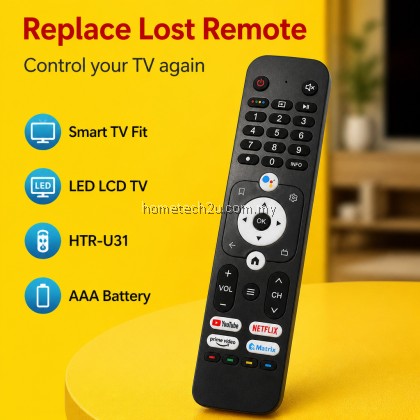 HTR-U31 Remote Control Replacement for Haier Smart Android LED TV H32K66UG H43K66UG H50K66UG Non Voice H55K66UG AAA HTR-U31 Remote Control Replacement for Haier Smart Android LED TV H32K66UG H43K66UG H50K66UG Non Voice H55K66UG AAA