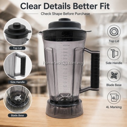 4L Replacement Blender Jug for Silver Crest BARDEFU TFMART Commercial Blender Balang Jar with Lid Cap 4 Liter Only 4L Replacement Blender Jug for Silver Crest BARDEFU TFMART Commercial Blender Balang Jar with Lid Cap 4 Liter Only