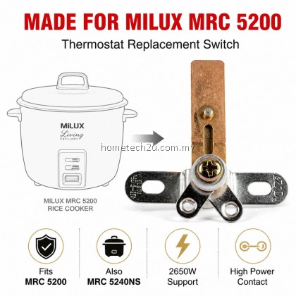 Milux MRC-5200 MRC-5240NS Rice Cooker Thermostat Thermal Switch 250V High Power Contact Repair Spare Part Milux MRC-5200 MRC-5240NS Rice Cooker Thermostat Thermal Switch 250V High Power Contact Repair Spare Part
