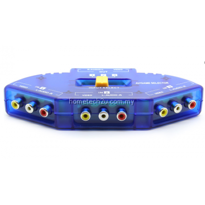 3 Way AV RCA Audio Video Selector Switcher Switch 3 Way AV RCA Audio Video Selector Switcher Switch