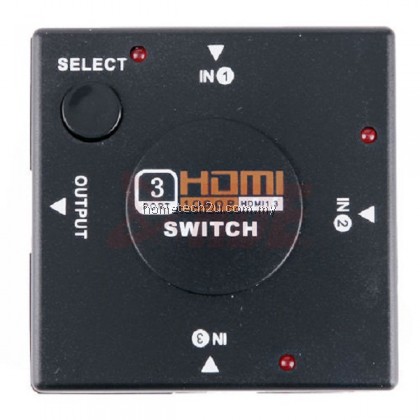 Mini 3 Port 1080P Video HDMI Switch Switcher Splitter for HDTV DVD PS3