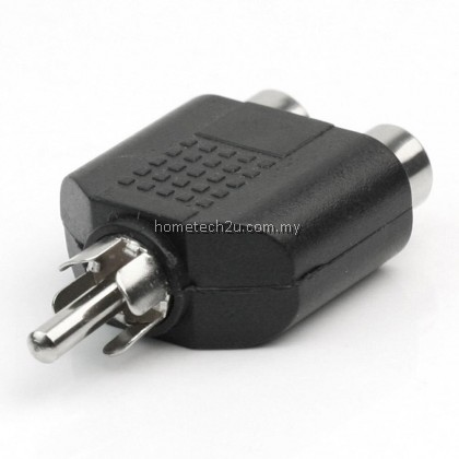 RCA jack Y Splitter AV Audio Video Plug Adapter 1 Male to 2 Female Converter RCA jack Y Splitter AV Audio Video Plug Adapter 1 Male to 2 Female Converter