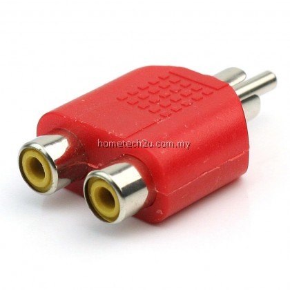 RCA jack Y Splitter AV Audio Video Plug Adapter 1 Male to 2 Female Converter RCA jack Y Splitter AV Audio Video Plug Adapter 1 Male to 2 Female Converter
